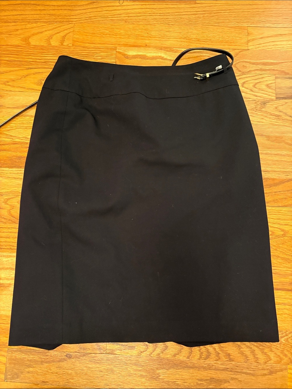 Liz Claiborne Black Pencil Skirt with Slim Waist Belt